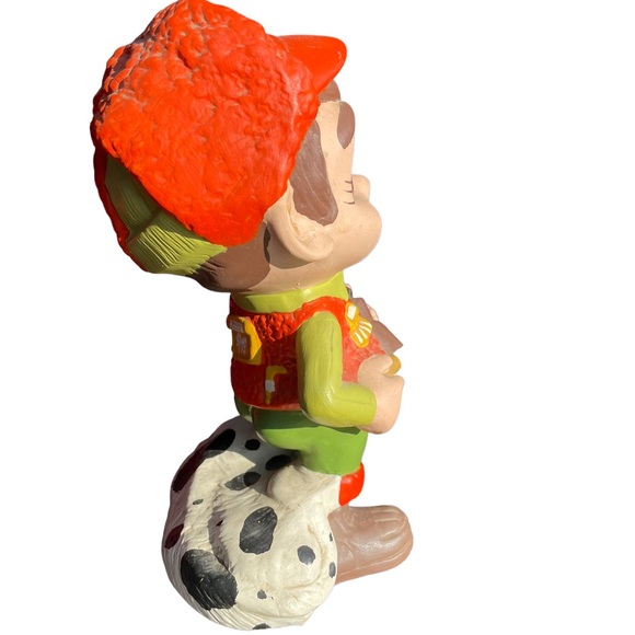 Smiley Hunter Boy Atlantic Mold Vtg 10.5" Ceramic Figurine Rifle & Hound - Picture 4 of 5